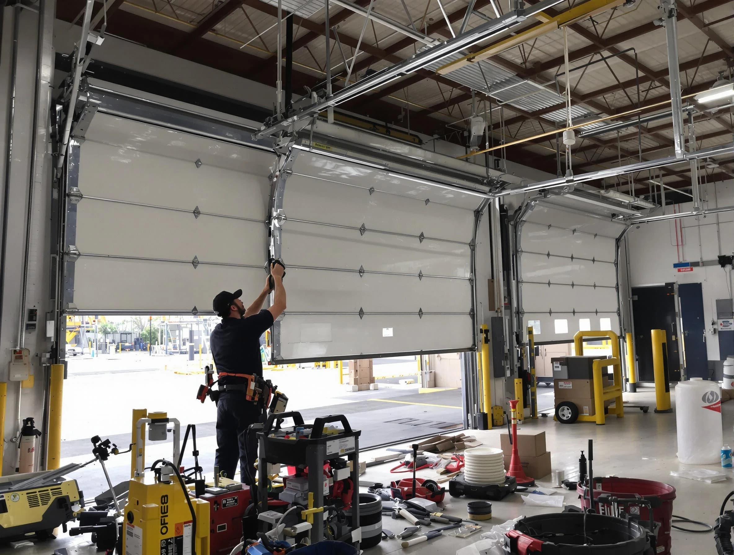 Midway Garage Door Repair technician performing commercial garage door repair in Midway