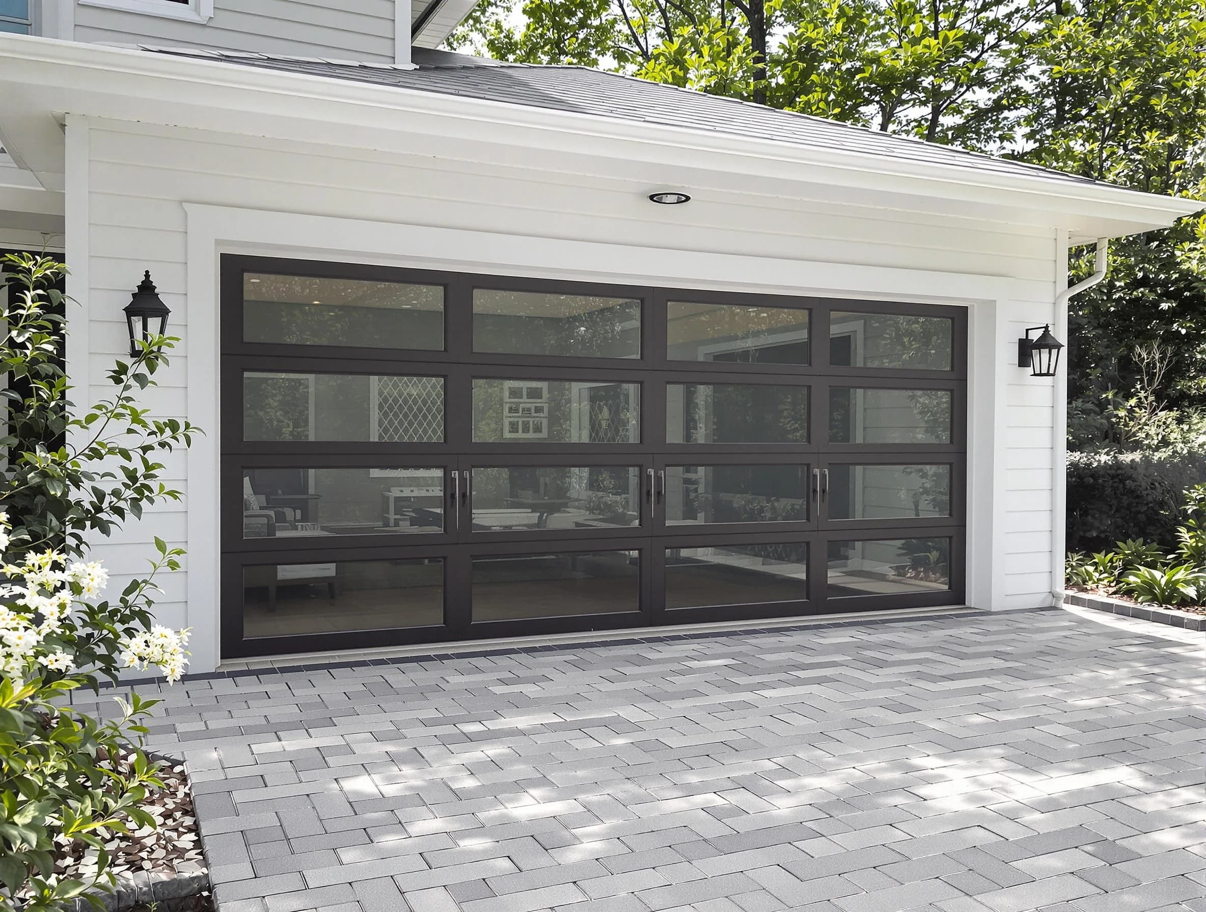 Midway Garage Door Repair design specialist presenting custom garage door options to Midway homeowner