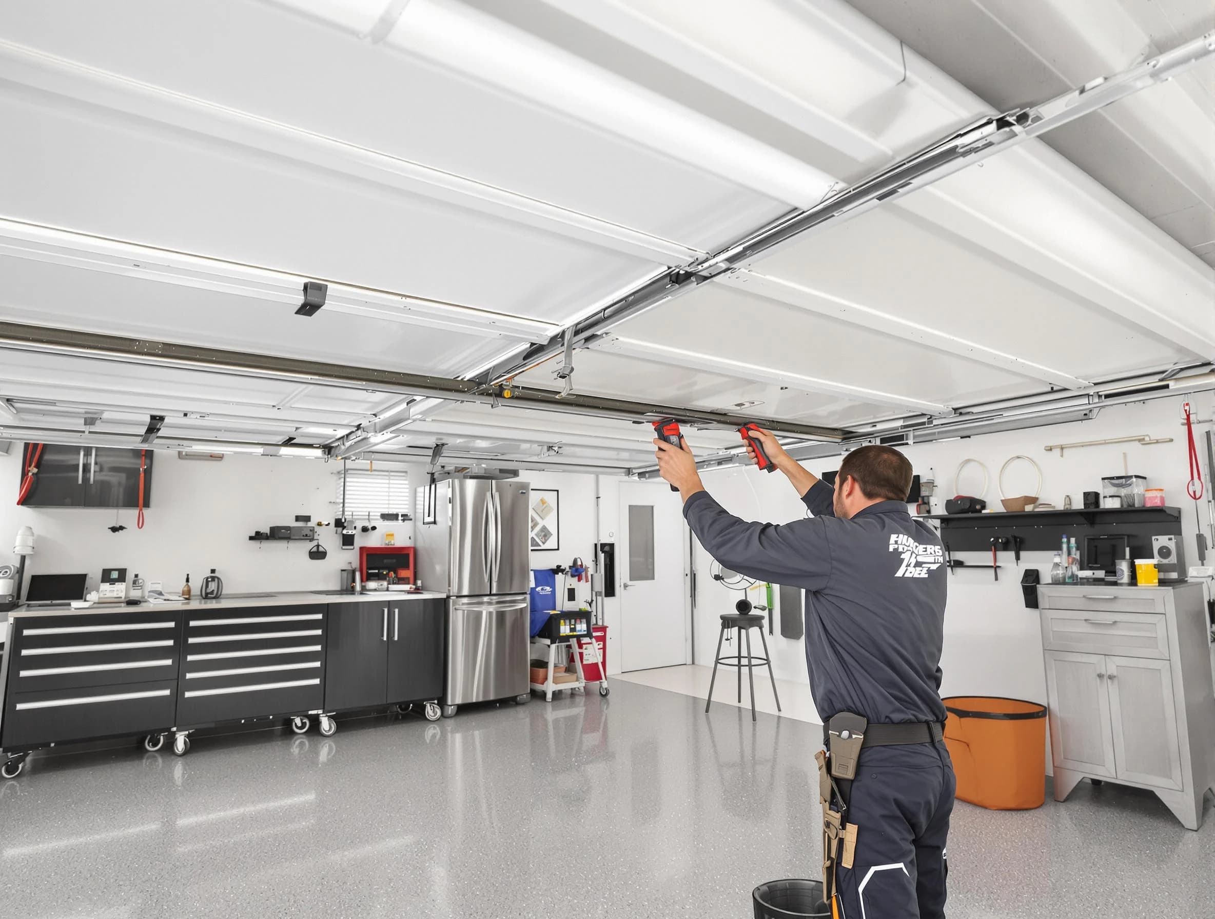 Overhead garage door repair service by Midway Garage Door Repair in Midway