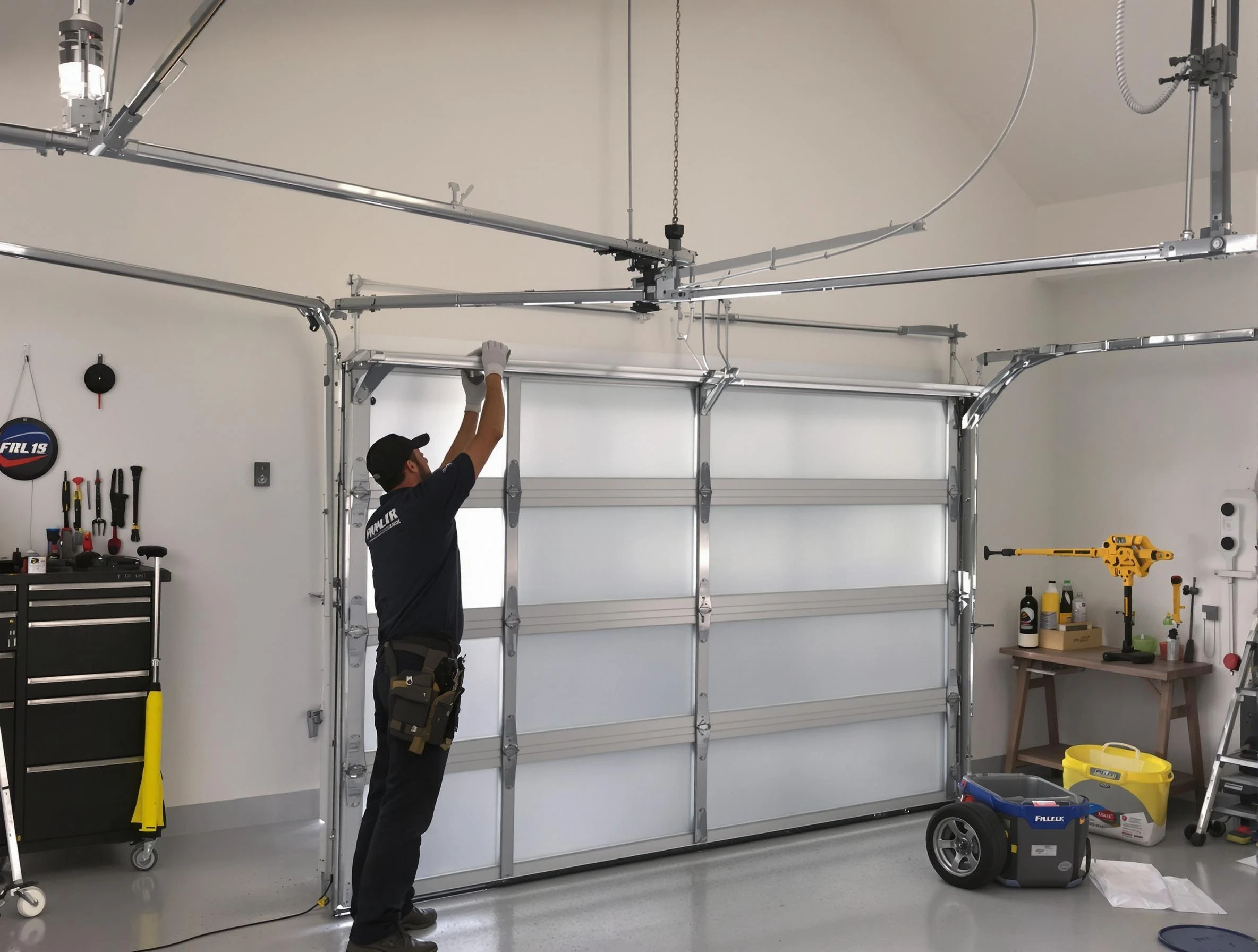 Midway Garage Door Repair certified team performing precision garage door installation in Midway