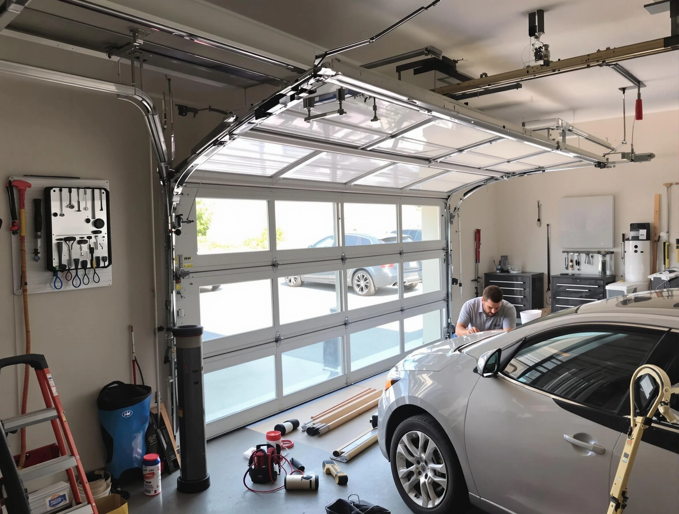 Garage door noise reduction service by Midway Garage Door Repair in Midway