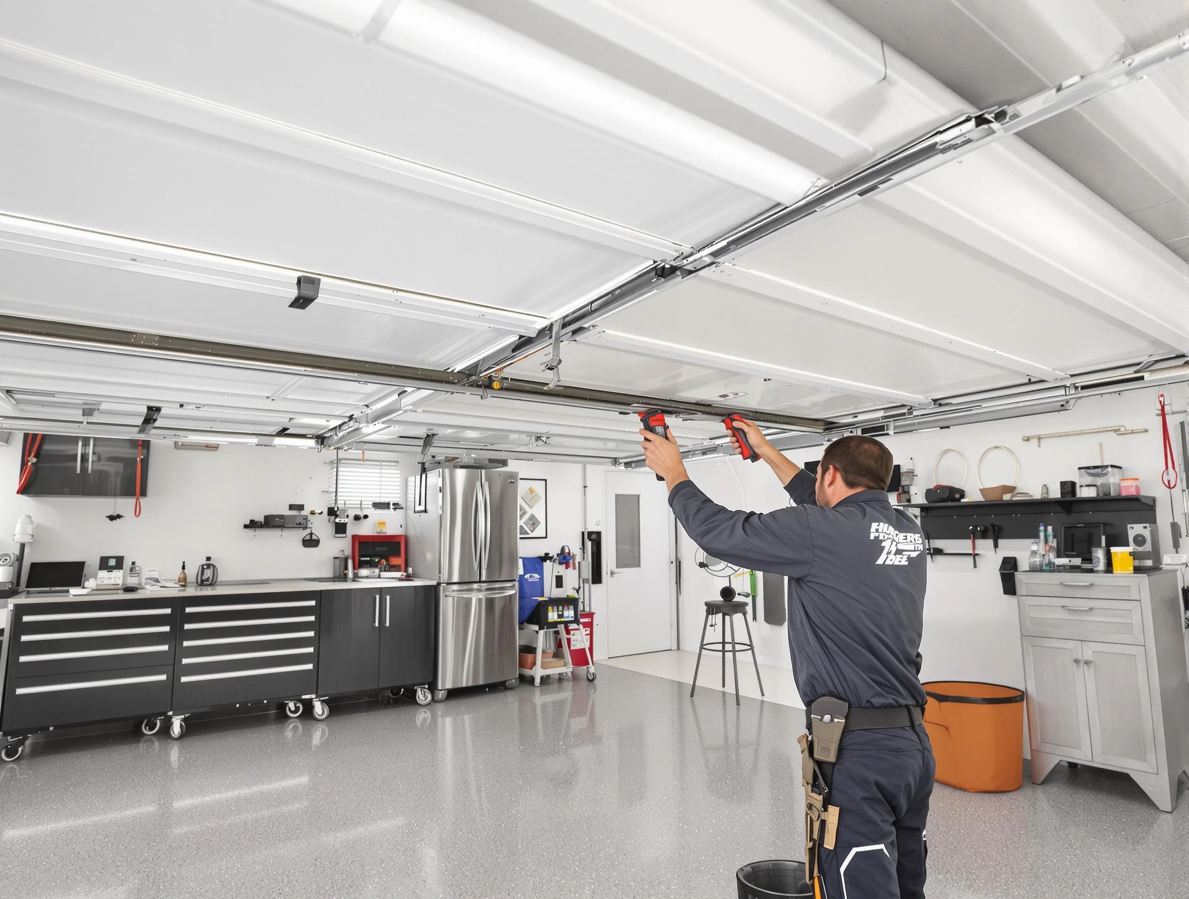 Overhead garage door repair service by Midway Garage Door Repair in Midway